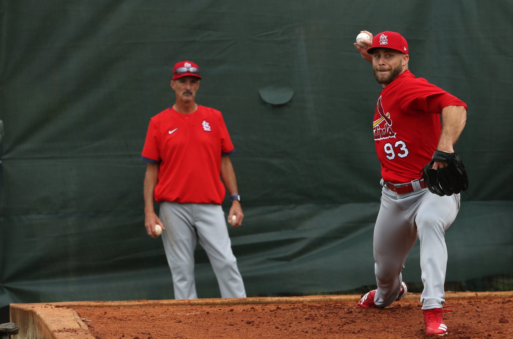 Rain shows during Saturday workout at Spring Training